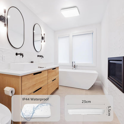24W Square LED Ceiling Light. IP44. 5000K Daylight
