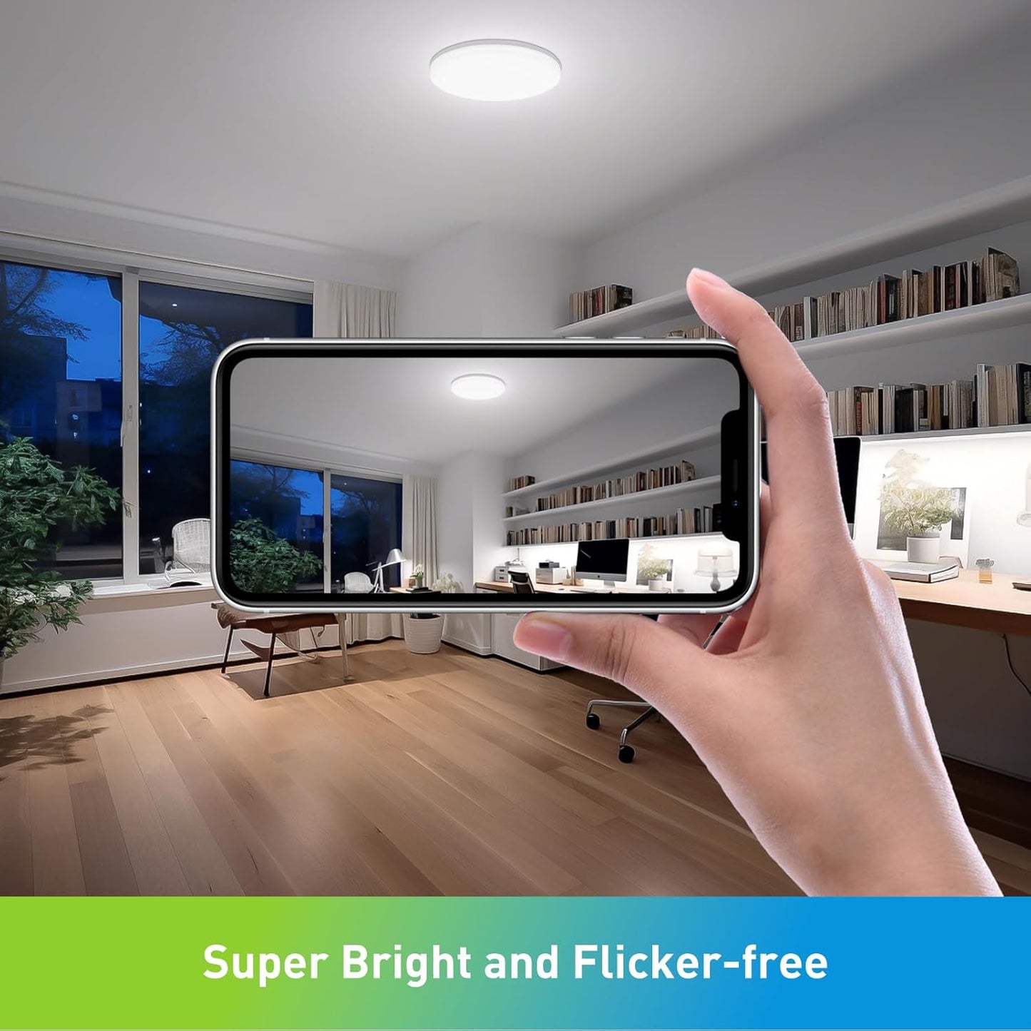 48W LED Bathroom Ceiling Light – IP54 Waterproof Flush Mount Ceiling Light. 4230 Lumens. 6000K Daylight White. Large Round LED Ceiling Lamp for Bathroom. Kitchen. Bedroom. Living Room. Hallway & Office
