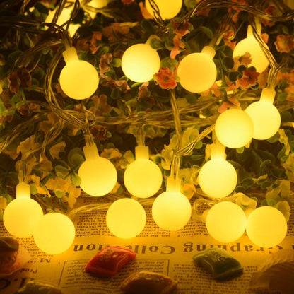 60 LED Solar Globe Fairy Lights – Warm White. Waterproof