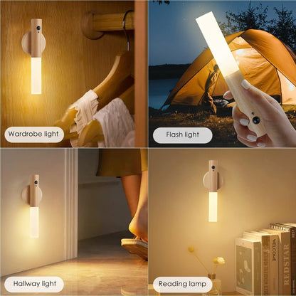 Rechargeable Motion Sensor Night Light with Magnetic Base. 2 Pack