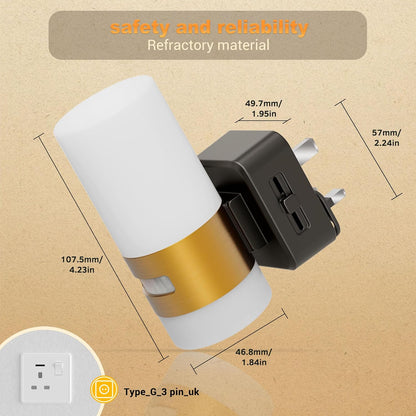 Dimmable Plug-in Motion Sensor Night Light. 3000K