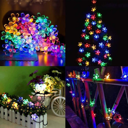 Solar Blossom String Lights – 50 LEDs. Multicolor. 23ft