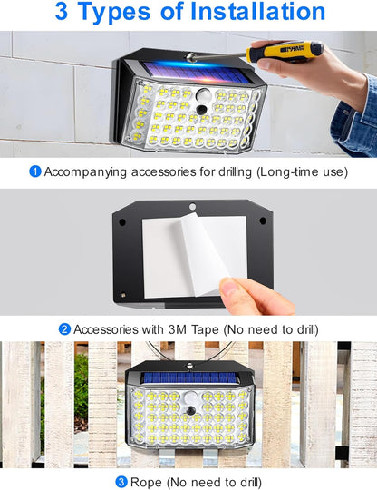 Solar Security Lights – 246 LED. Motion Sensor. Waterproof