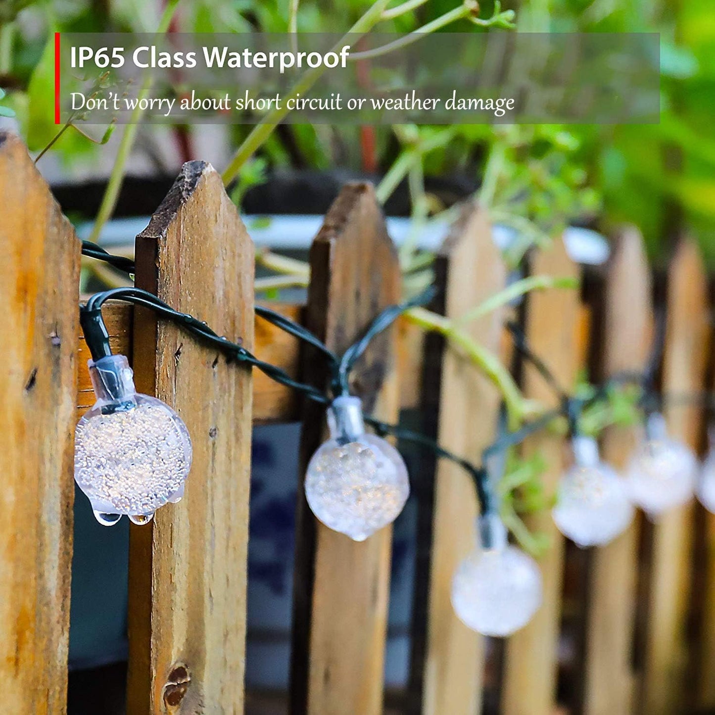 50 LED Solar Fairy Lights. Multi-Coloured. Waterproof. 23ft