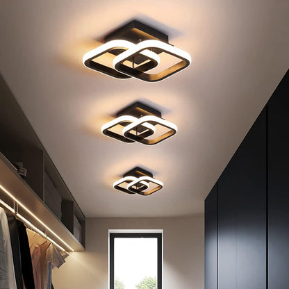 Modern Square LED Ceiling Light - 22W Warm White. LED Ceiling Light For Hallways & Bedrooms