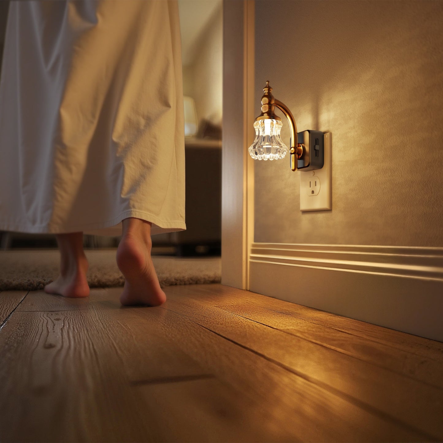 Plug-in Night Light Floral Style (Down)
