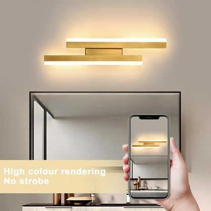 Gold LED Wall Light. 40CM Modern Warm White Sconce
