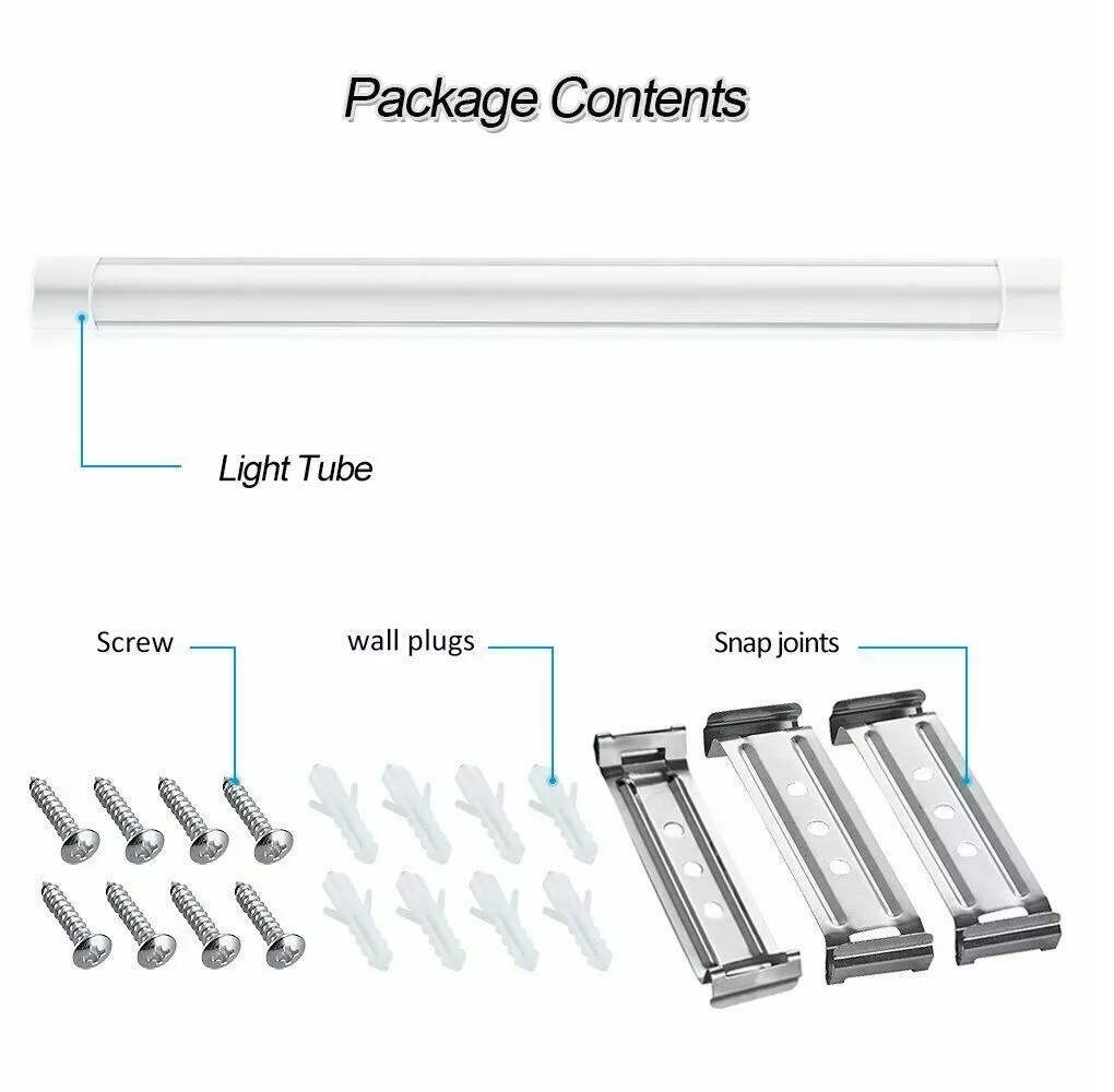 4FT LED SHOP LIGHT 4500K Daylight Fixture LED Ceiling Lights Garage Lamp