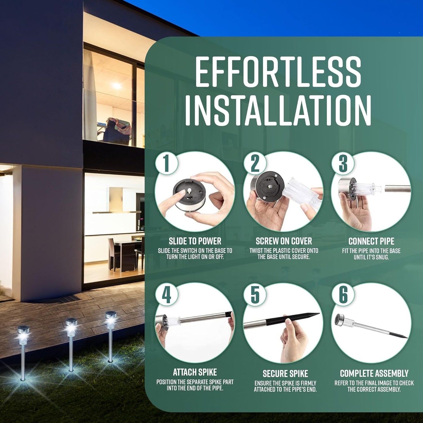 10 Pack Garden Lawn Lights