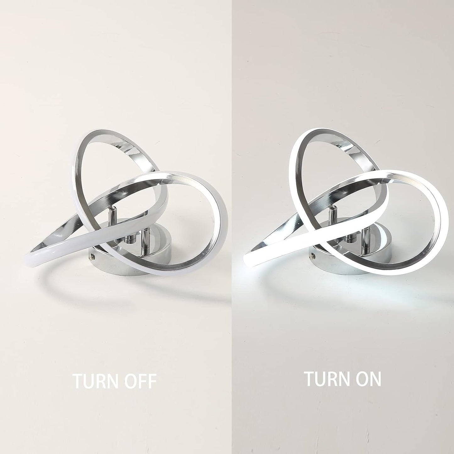 Modern 22W Silver LED Ceiling Light. Cold White