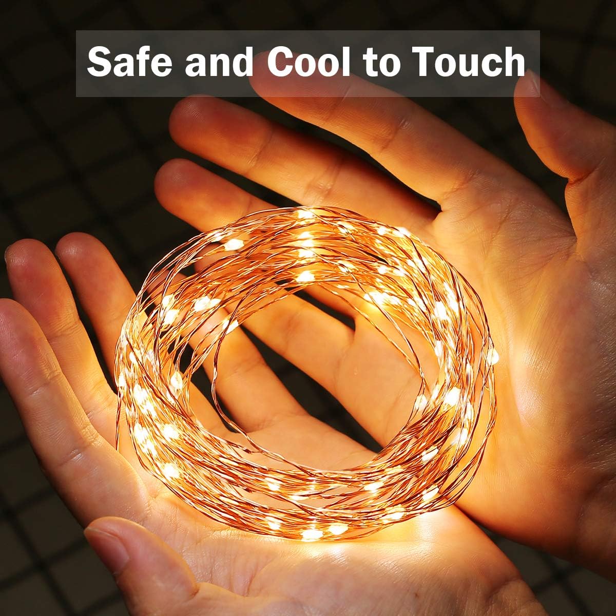 10M Plug-In Copper Fairy Lights – Warm White. Waterproof