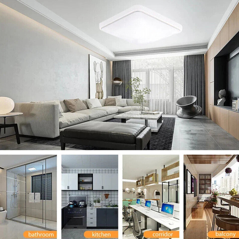 LED Ceiling Panel Light 12W-72W Modern Square Lamp