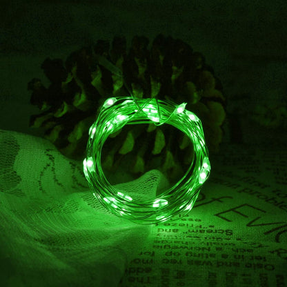 Green Fairy Lights. 5M 50 LEDs Battery Powered String Lights