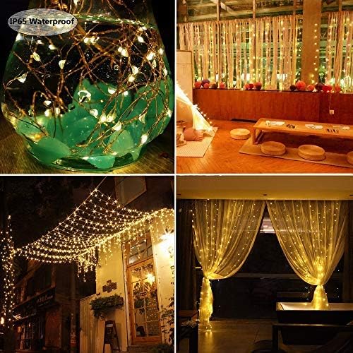 300 LED USB Curtain Lights – 8 Modes. Waterproof. Remote