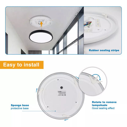 Modern Round LED Ceiling Light – 12W/18W. Waterproof. 6500K