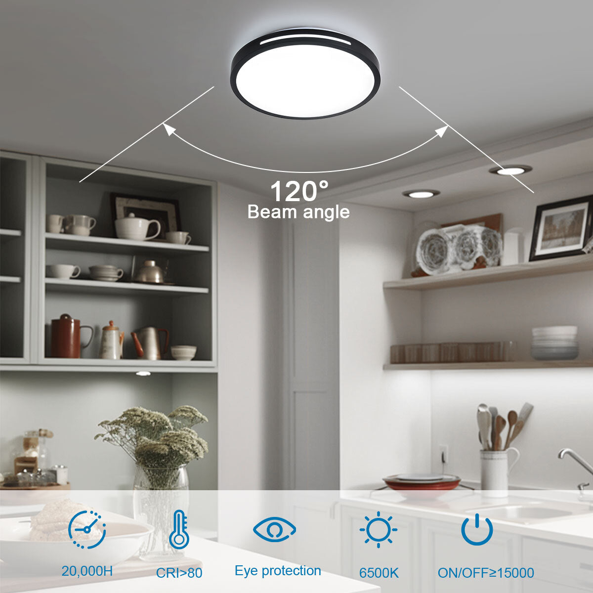 Modern Round LED Ceiling Light – 12W/18W. Cool White