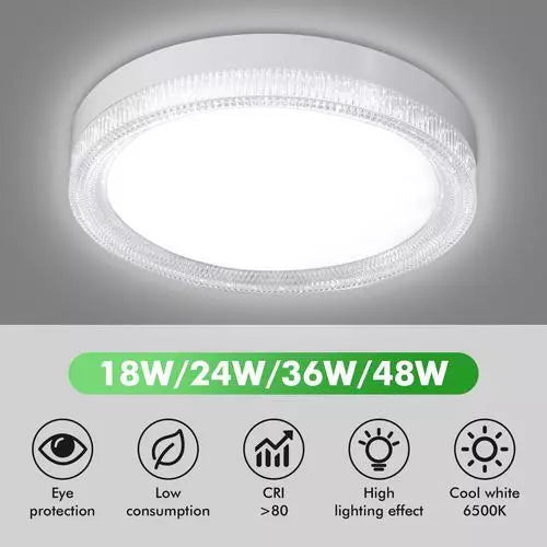 LED Round & Square Ceiling Light – 12W-48W. IP44