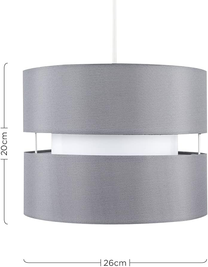 Modern 2 Tier Ceiling Light Shade in a Grey Finish | Pendant Lights. Home Décor & Improvement Essential
