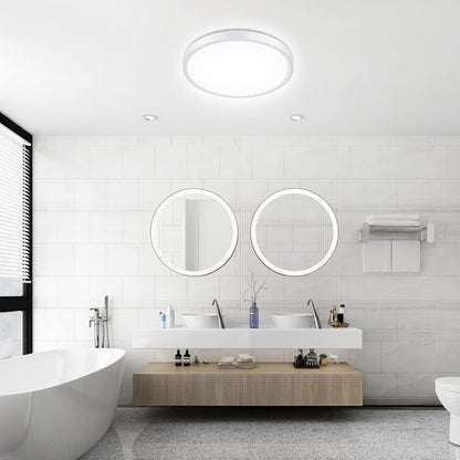 Dimmable LED Ceiling Light Panel – 24W. 2200LM. 3000K–6000K. IP54 Waterproof. Round Flush Mount for Bedroom. Bathroom. or Kitchen