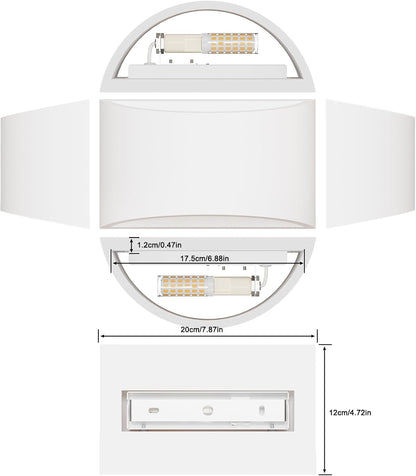 Modern White Plaster LED Wall Light – 7W G9 Bulb Included