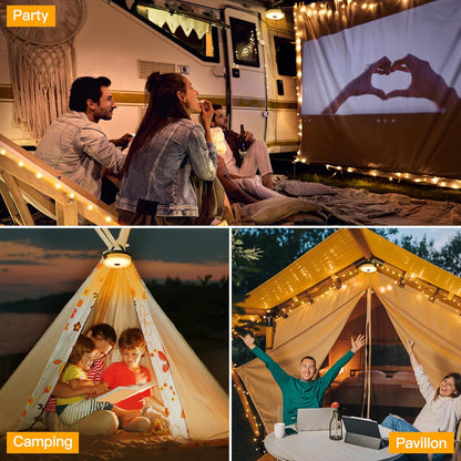 Rechargeable Camping String Lights – 100LED. 10M. 8 Modes
