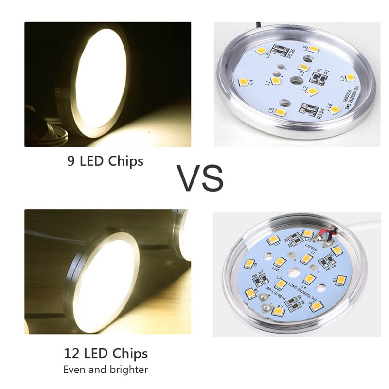 6 Pack 2W Hand Wave Activated Under Cabinet Lights Set