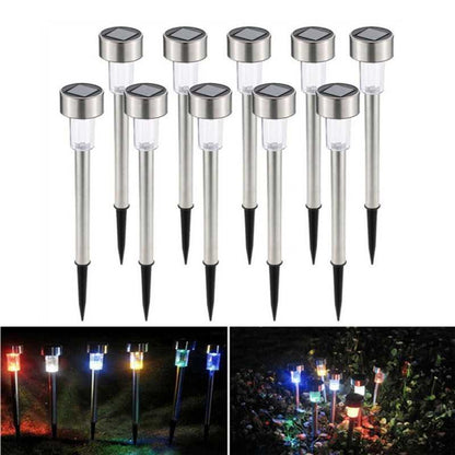 10 Pack Compact Solar Lawn Landscape Lights