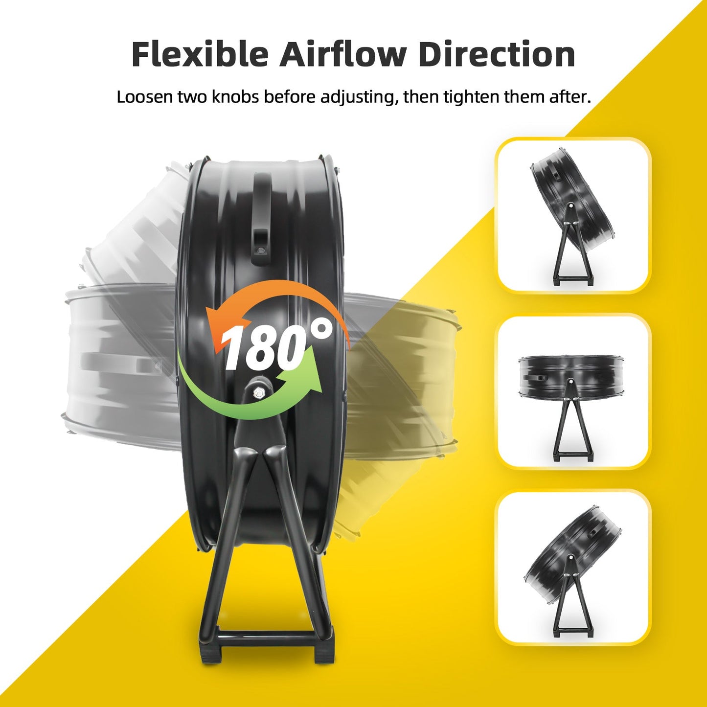 24 inch High Velocity Industrial Drum Fan with Adjustable Tilt