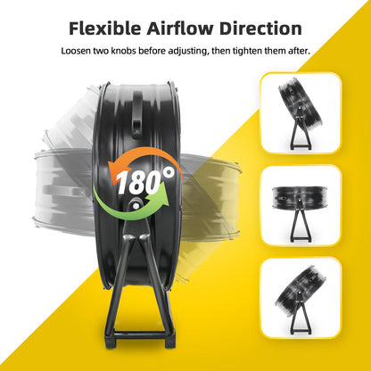 24 inch High Velocity Industrial Drum Fan with Adjustable Tilt