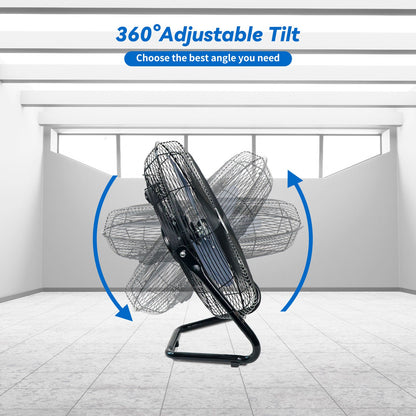 20 Inch High Velocity Industrial Heavy Duty Metal Floor Fan