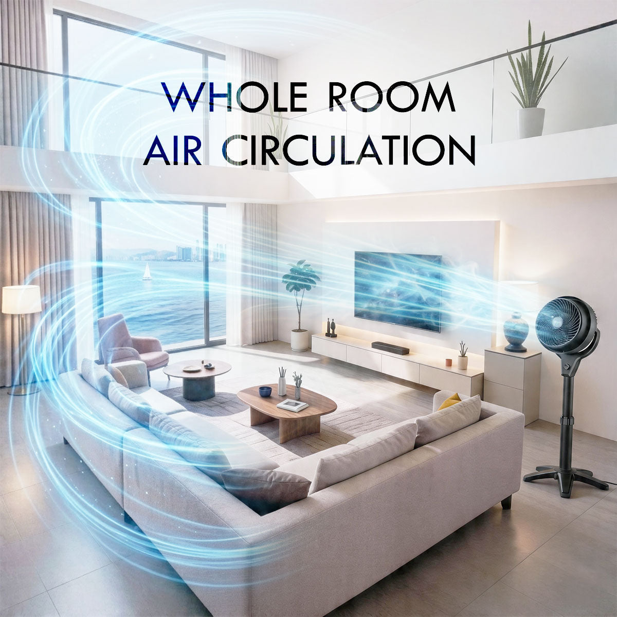 Vornado Energy Smart™ 10in Stand Air Circulator Fan. Vortex Action. Oscillation. 3-Speed (602-AN)
