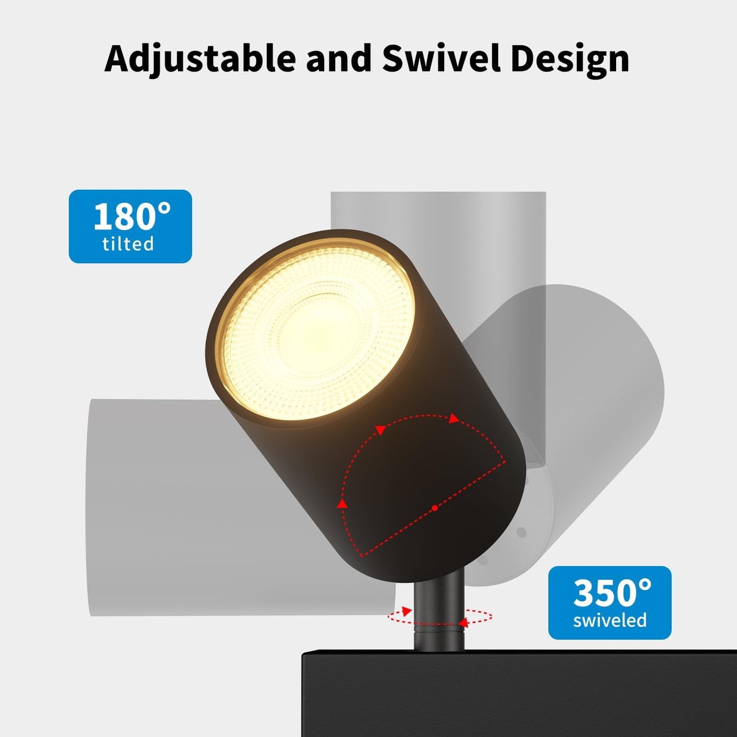 Black 3 Way Ceiling Spotlight Fitting – GU10 Rotatable Adjustable Light Fittings for Kitchen. Lounge. Bedroom (Bulb Not Included)