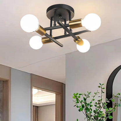 5-Light Industrial Vintage Chandelier – Modern Ceiling Fixture for Bedrooms. Kitchens. Dining Rooms. Lofts. and Offices