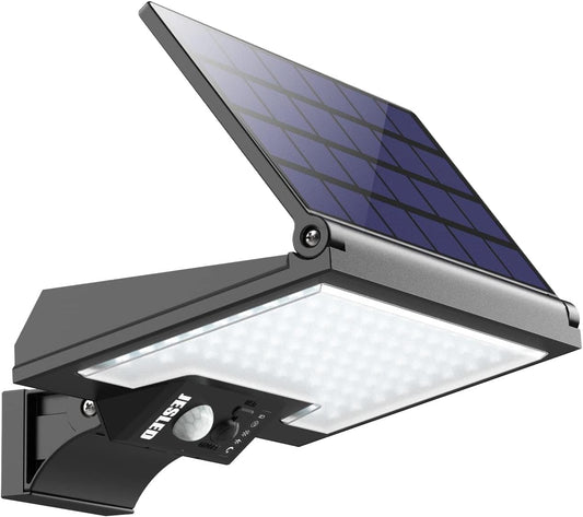 Solar Security Light Outdoor - 108 LED Motion Sensor with 4 Modes & Type-C Charging