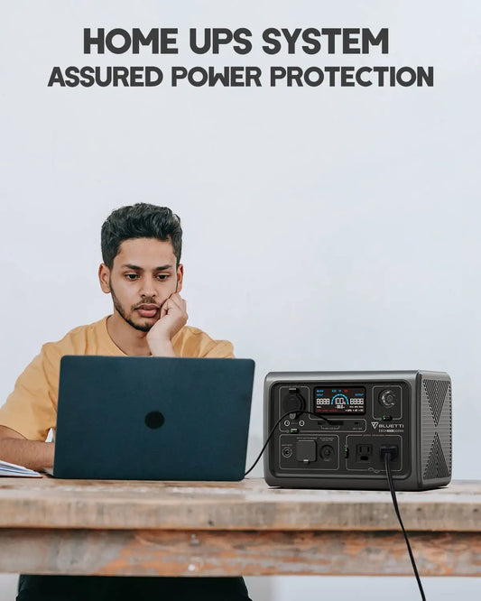 BLUETTI EB3A Portable Power Station - 268Wh LiFePO4 Battery Backup w/ 2 600W (1200W Surge) AC Outlets. Recharge from 0-80% in 30 Min.. Solar Generator for Outdoor Camping | Best Solar