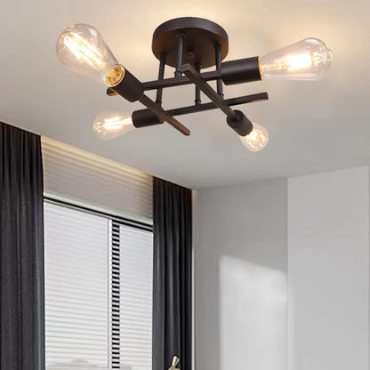 5-Light Industrial Vintage Chandelier – Modern Ceiling Fixture for Bedrooms. Kitchens. Dining Rooms. Lofts. and Offices