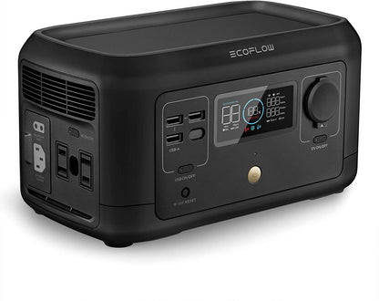 EF ECOFLOW River Mini 210Wh  Portable Power Station . Backup Lithium Battery. Fast Charging. 110V/300W AC Outlets. DC and USB Ports. Solar Generator for Outdoor Camping Travel Hunting Emergency | Best Solar