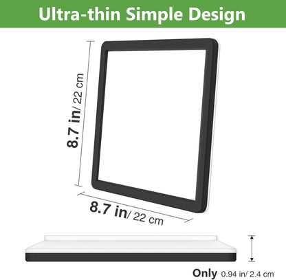 22cm Black LED Ceiling Light. 18W 1950LM Modern Square Flush Mount Fixture. Waterproof 3000K/4000K/6500K Lamp for Bathroom. Kitchen. Hallway. Bedroom. Porch. Toilet