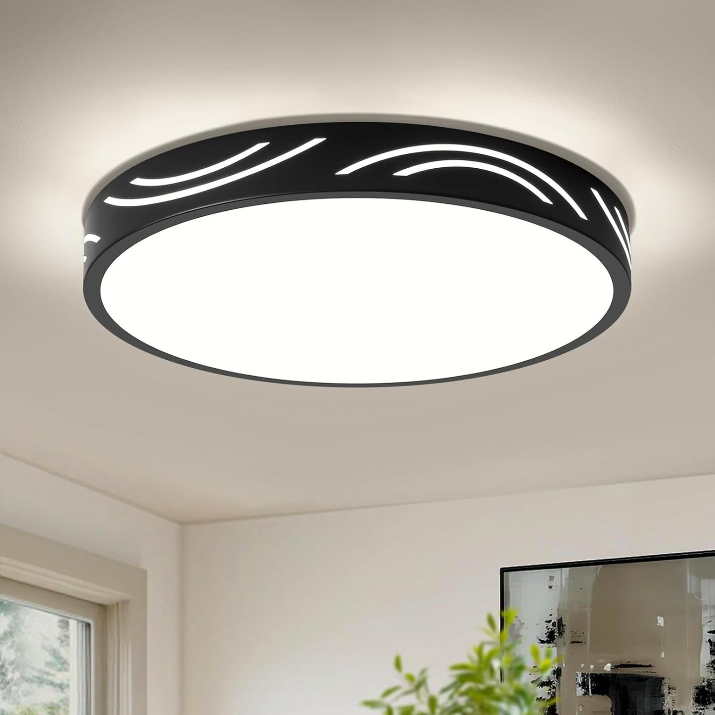Dimmable LED Ceiling Light Flush Mount. 5CCT Round Fixture