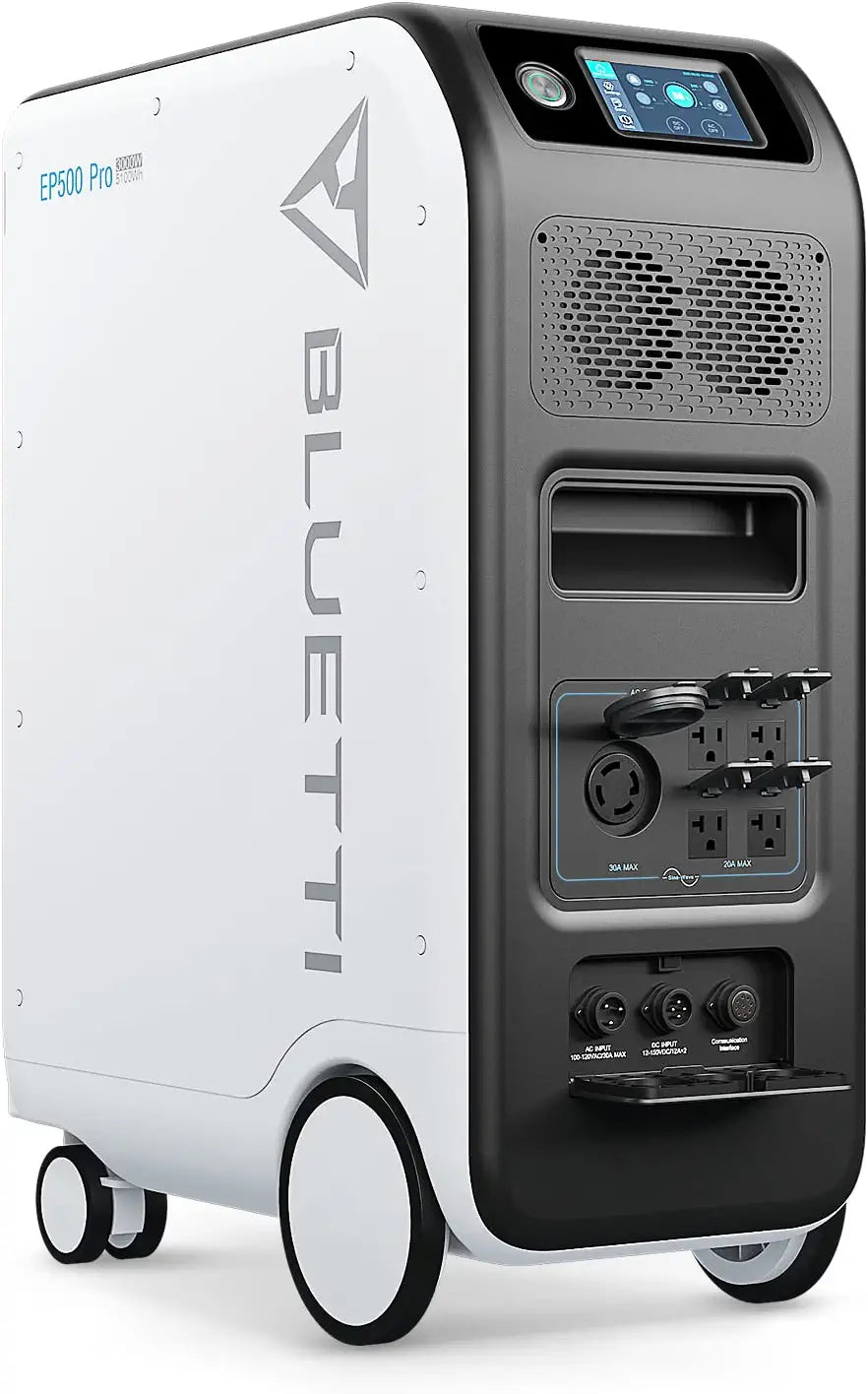 BLUETTI EP500Pro Solar Power Station - 5100Wh LiFePO4 Battery Backup w/ 5 3000W AC Outlets (6000W Surge). UPS Battery Backup. 2400W MPPT Solar. Solar Generator for Home Use. Emergency. Power Outage | Best Solar