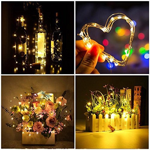 Guirlande Lumineuse Solaire Bouchon LED pour bouteille (Lot de 6)