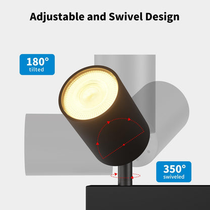 Black Square GU10 Ceiling Light – 4 Way Adjustable Spotlight Fitting for Kitchen. Bedroom. Lounge. Dining Room (Bulb Not Included)