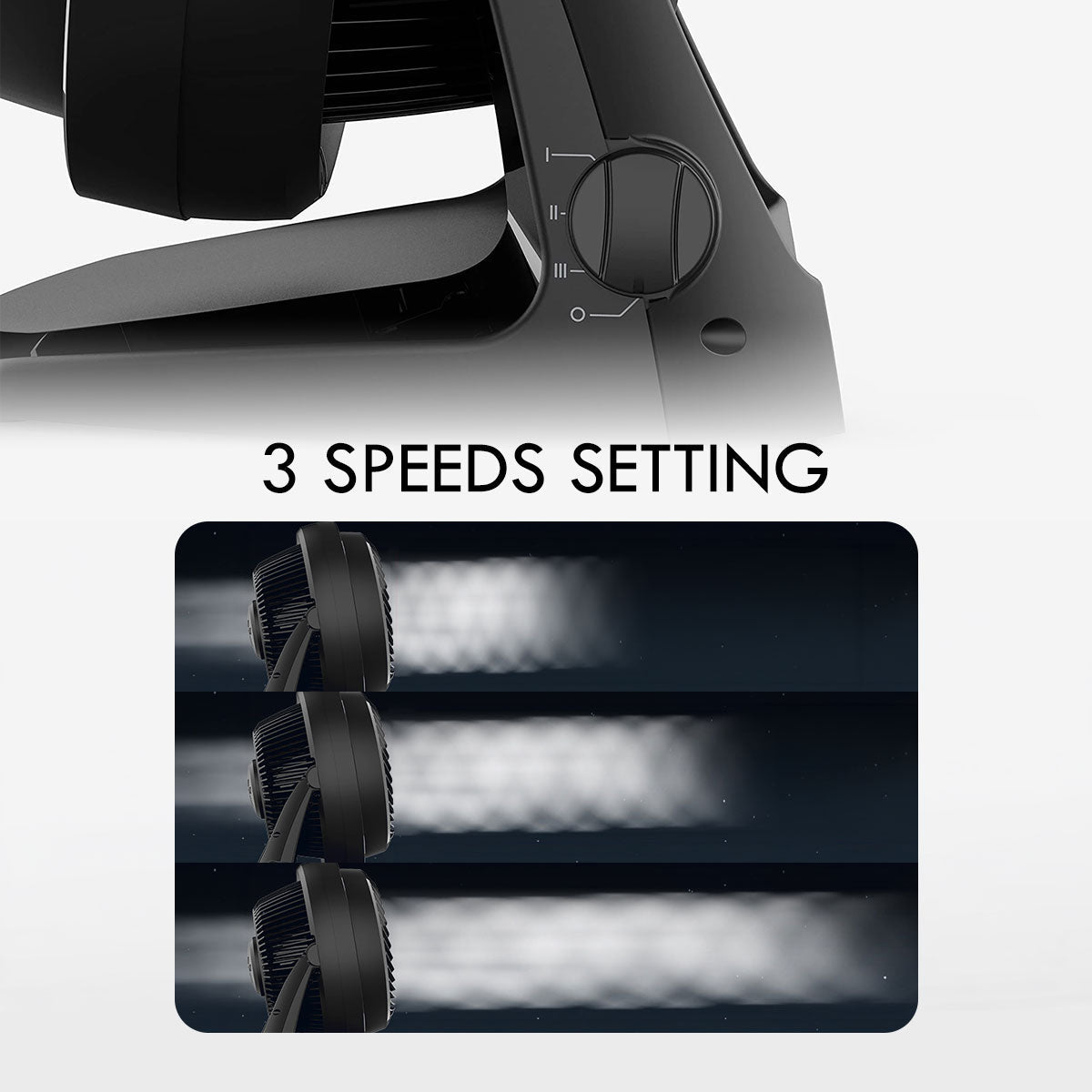 Vornado Whole Room Air Circulator – Powerful Vortex Action. 75-ft wind. Adjustable Tilt. Desk/Floor Fan. 3-Speed. black. 62-AN