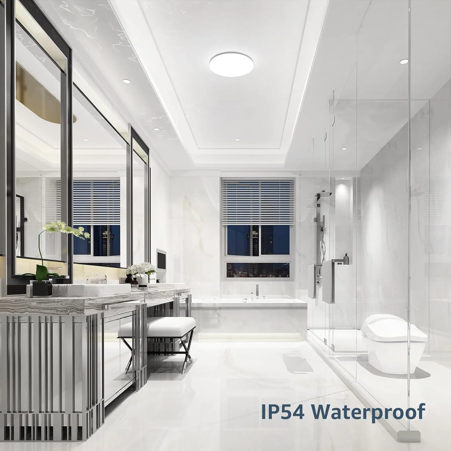 36W Modern Flush Ceiling lights. 4200LM 4000K Natural White. 240W Equivalent. Waterproof IP44 Modern Flush Ceiling Lights for Living Room.Bedroom. Kitchen. Bathroom. Porch