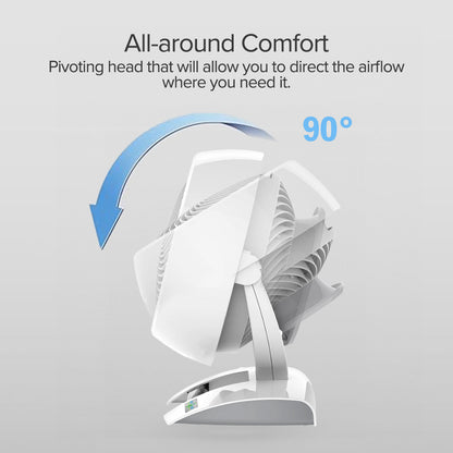[CLIMATE VOUCHER $400] Vornado Energy Smart™ Air Circulator – Remote Control. Vortex Action. DC motor. Oscillation. Timer. 99-Speed. white. 6303DC