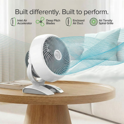 [CLIMATE VOUCHER $400] Vornado Energy Smart™ Air Circulator – Remote Control. Vortex Action. DC motor. Oscillation. Timer. 99-Speed. white. 6303DC