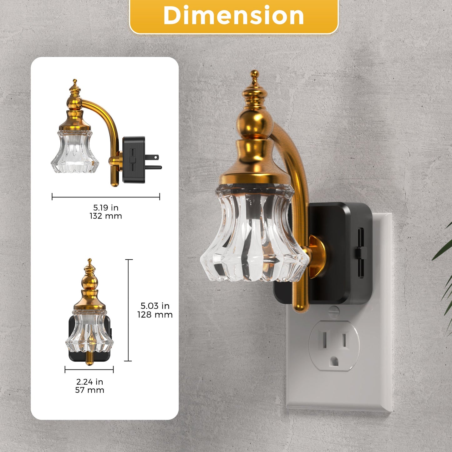 Plug-in Night Light Floral Style (Down)
