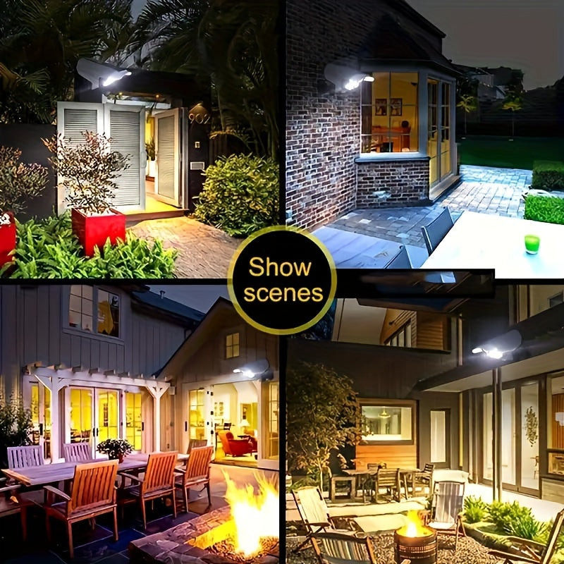 Remote Control Motion Sensor Solar Security Camera Light. 800 Lumens. 77 LEDs