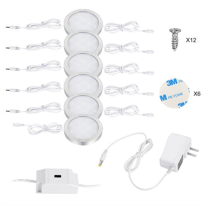 6 Pack 2W Hand Wave Activated Under Cabinet Lights Set