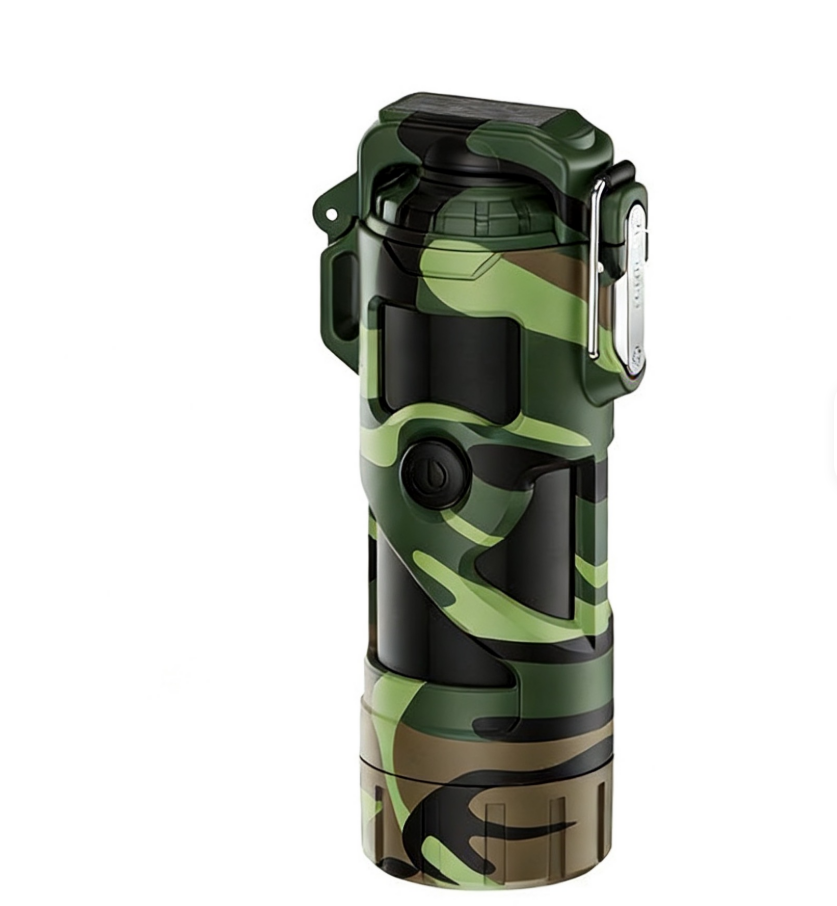 Waterproof Electric Lighter With LED Flashlight